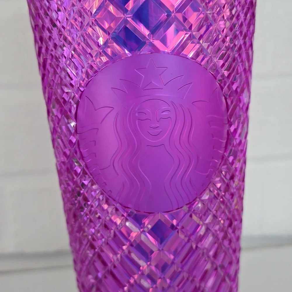 NEW 2023 Starbucks Jeweled Taffy Iridescent Pink Purple Tumbler 24oz Venti Cup